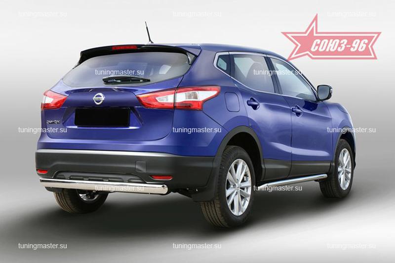 Защита заднего бампера Nissan Qashqai овальная Ø75 Защита заднего бампера Nissan Qashqai овальная Ø75